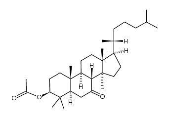 3β-acetoxy-4,4,14α-trimethyl-5α-cholestan-7-one结构式