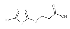 3-(5-巯基-1,3,4-噻二唑-2-硫基)丙酸结构式