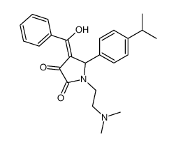 (4E)-1-[2-(dimethylamino)ethyl]-4-[hydroxy(phenyl)methylidene]-5-(4-propan-2-ylphenyl)pyrrolidine-2,3-dione Structure
