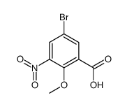 5-溴-2-甲氧基-3-硝基苯甲酸结构式