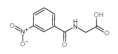 (3-硝基苯甲酰基氨基)-乙酸结构式