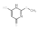4(3H)-Pyrimidinethione, 6-mercapto-2-(methylthio)- Structure