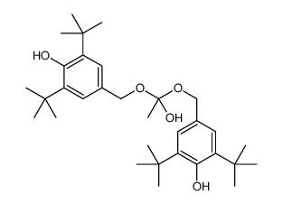 2,6-ditert-butyl-4-[[1-[(3,5-ditert-butyl-4-hydroxyphenyl)methoxy]-1-hydroxyethoxy]methyl]phenol结构式
