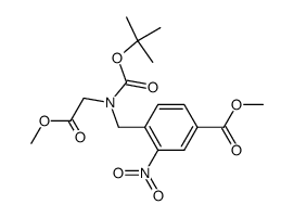 methyl 4-(((tert-butoxycarbonyl)(2-methoxy-2-oxoethyl)amino)methyl)-3-nitrobenzoate结构式