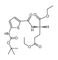 diethyl N-[5-[N-(tert-butoxycarbonyl)amino]-2-thenoyl]-L-glutamate Structure