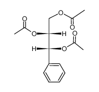syn-acetic acid 2,3-diacetoxy-1-phenylpropyl ester Structure
