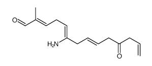6-amino-2-methyl-11-oxotetradeca-2,5,8,13-tetraenal结构式