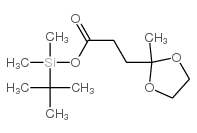 叔丁基二甲基甲硅烷基-2-甲基-1,3-二氧戊环-2-丙酸酯结构式