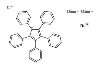 氯二羰基(1,2,3,4,5-五苯基环戊二烯基)钌(II)结构式