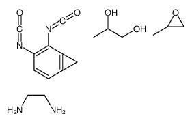 聚亚甲基聚亚苯基异氰酸酯与1,2-乙二胺、甲基环氧乙烷和1,2-丙二醇的聚合物结构式