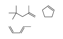 cyclopentene,(3E)-penta-1,3-diene,2,4,4-trimethylpent-1-ene结构式