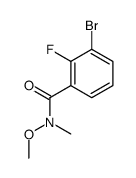 N-甲氧基-N-甲基-3-溴-2-氟苯甲酰胺结构式