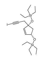 (((1R,3S)-1-(3-iodoprop-2-yn-1-yl)cyclopent-4-ene-1,3-diyl)bis(oxy))bis(triethylsilane) Structure