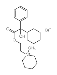 2-(1-methyl-3,4,5,6-tetrahydro-2H-pyridin-1-yl)ethyl 2-cyclohexyl-2-hydroxy-2-phenyl-acetate结构式