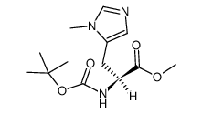 (S)-2-(Boc-氨基)-3-(1-甲基-5-咪唑基)丙酸甲酯结构式