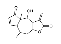 3,3a,4,4a,7a,8,9,9a-Octahydro-4-hydroxy-4a,8-dimethyl-3-methyleneazuleno[6,5-b]furan-2,5-dione结构式