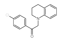 Ethanone,1-(4-chlorophenyl)-2-(3,4-dihydro-1(2H)-quinolinyl)- Structure