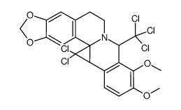 13,13-dichloro-9,10-dimethoxy-8-(trichloromethyl)-5,6,12b,13-tetrahydro-8H-cyclopropa[3,4]isoquinolino[3,2-a][1,3]dioxolo[4,5-g]isoquinoline结构式