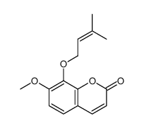 7-methoxy-8-(3-methylbut-2-enoxy)chromen-2-one结构式