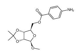 ((3aR,4R,6R,6aR)-6-methoxy-2,2-dimethyltetrahydrofuro[3,4-d][1,3]dioxol-4-yl)methyl 4-aminobenzoate Structure