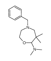 4-Benzyl-7-dimethylamino-6,6-dimethylhexahydro-1,4-oxazepin结构式