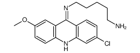 N'-(6-chloro-2-methoxyacridin-9-yl)pentane-1,5-diamine结构式