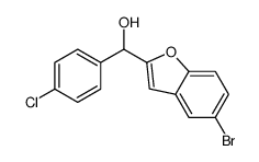 (5-bromo-1-benzofuran-2-yl)-(4-chlorophenyl)methanol Structure