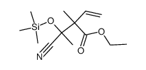ethyl 2-(1-cyano-1-((trimethylsilyl)oxy)ethyl)-2-methylbut-3-enoate结构式