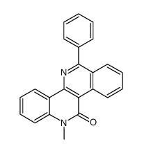 5-Methyl-11-phenyl-isochinolino[4,3-c]chinolin-6(5H)-on结构式