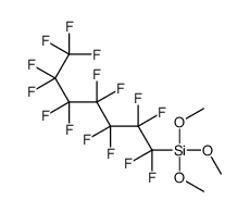 trimethoxy(1,1,2,2,3,3,4,4,5,5,6,6,7,7,7-pentadecafluoroheptyl)silane结构式