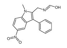 N-[(1-methyl-5-nitro-3-phenylindol-2-yl)methyl]formamide Structure