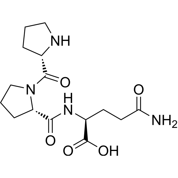H-Pro-Pro-Gln-OH trifluoroacetate salt Structure