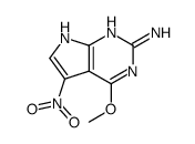 4-methoxy-5-nitro-7H-pyrrolo[2,3-d]pyrimidin-2-amine结构式