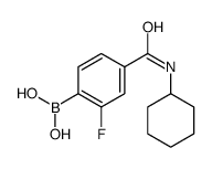 4-CyclohexylcarbaMoyl-2-fluorobenzeneboronic acid Structure