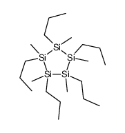 1,2,3,4,5-pentamethyl-1,2,3,4,5-pentapropylpentasilolane结构式