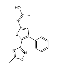 N-[5-(5-甲基-[1,2,4]噁二唑-3-基)-4-苯基-噻唑-2-基]乙酰胺结构式