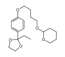 2-[4-[4-(2-ethyl-1,3-dioxolan-2-yl)phenoxy]butoxy]oxane结构式