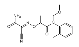 2-cyano-2-((N-(2,6-dimethylphenyl)-N-(methoxymethyl)-1-amino-carbonyl)-ethoximino)-acetamide Structure