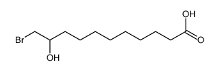 11-bromo-10-hydroxyundecanoic acid Structure