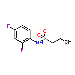 N-(2,4-二氟苯基)丙烷-1-磺酰胺结构式
