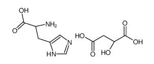 (2S)-2-amino-3-(1H-imidazol-5-yl)propanoic acid,(2S)-2-hydroxybutanedioic acid Structure