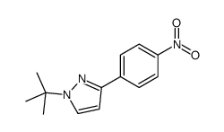 1-叔丁基-3-(4-硝基苯基)-1H-吡唑结构式