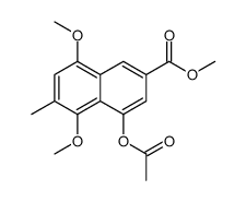 4-(乙酰基氧基)-5,8-二甲氧基-6-甲基-2-萘羧酸甲酯结构式