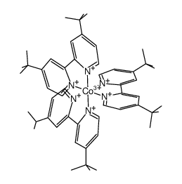 tris(4,4'-di-tert-butyl-2,2'-bipyridine)cobalt(III) Structure