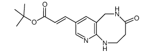(E)-tert-butyl 3-(4-oxo-1,2,3,4,5, 6-hexahydropyrido[2,3-b][1,5]diazocin-8-yl)acrylate结构式