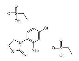 5-chloro-2-(2-imino-1,3-thiazolidin-3-yl)aniline,ethanesulfonic acid Structure
