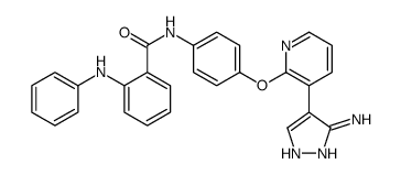N-(4-(3-(3-氨基-1H-吡唑-4-基)吡啶-2-基氧基)苯基)-2-(苯基氨基)苯甲酰胺结构式