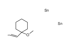 [2-(1-methoxycyclohexyl)-1-trimethylstannylethenyl]-trimethylstannane结构式