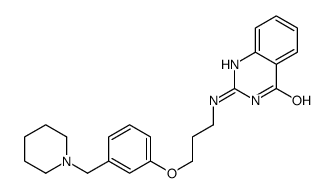 2-[3-[3-(piperidin-1-ylmethyl)phenoxy]propylamino]-1H-quinazolin-4-one Structure