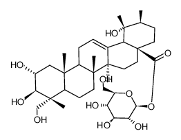 23-Hydroxytormentinsaeure-28-O-β-D-glucopyranosid Structure